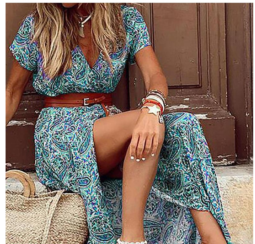 lovwvol Womens Long Dress Summer V-neck Boho Belted Maxi Dress Casual Sexy Party Dress Ladies Bohemian Beach Holiday Sundress