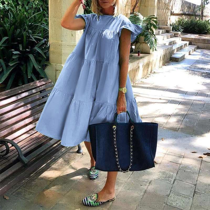 Summer Dress Women Summer Sundress Holiay Vintage Ruffled Party Dresses Casual Vestidos Femme Robe Plus Size Robe