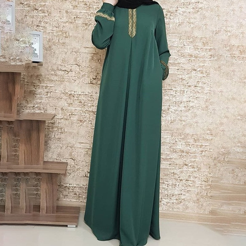 lovwvol NEW Dubai kaftan Dress Muslim Party Abaya Women Arabic Lace Cardigain Patchwork turkey Islam Prayer caftan marocain dresses