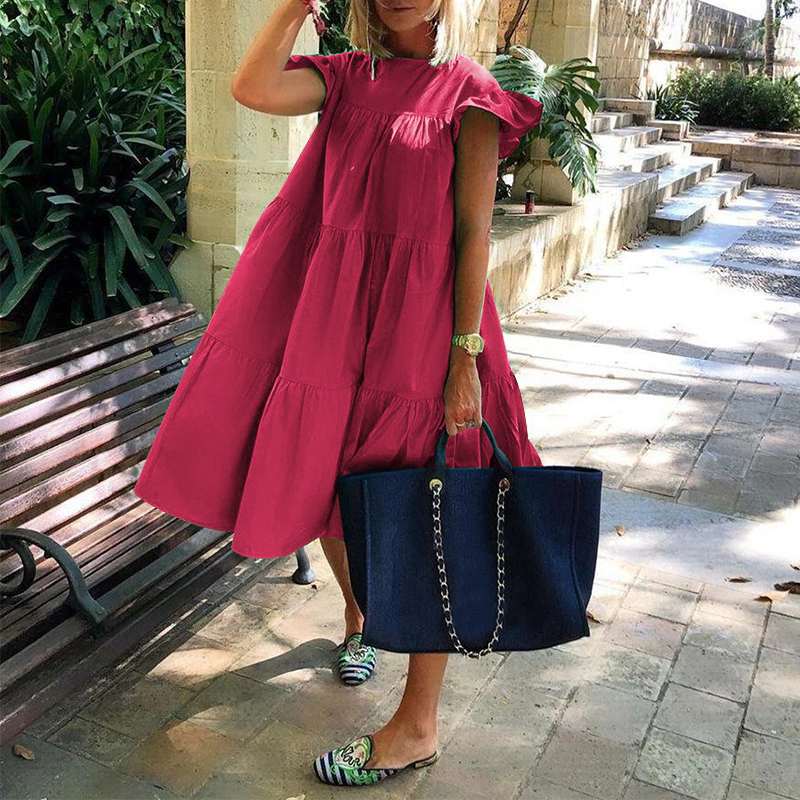 Summer Dress Women Summer Sundress Holiay Vintage Ruffled Party Dresses Casual Vestidos Femme Robe Plus Size Robe