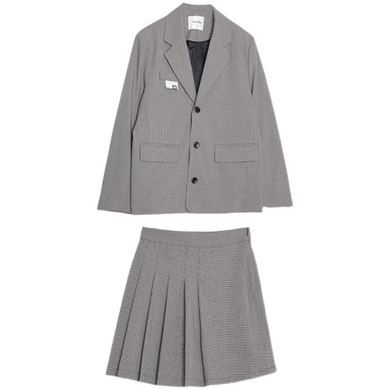 mvrsgreen classic style women  edgy style tutu Autumn  New Women Skirt Suit Hong Kong Style Vintage Chic Texture Suit Jacket Senior Short Girl JK Suit Preppy High Street