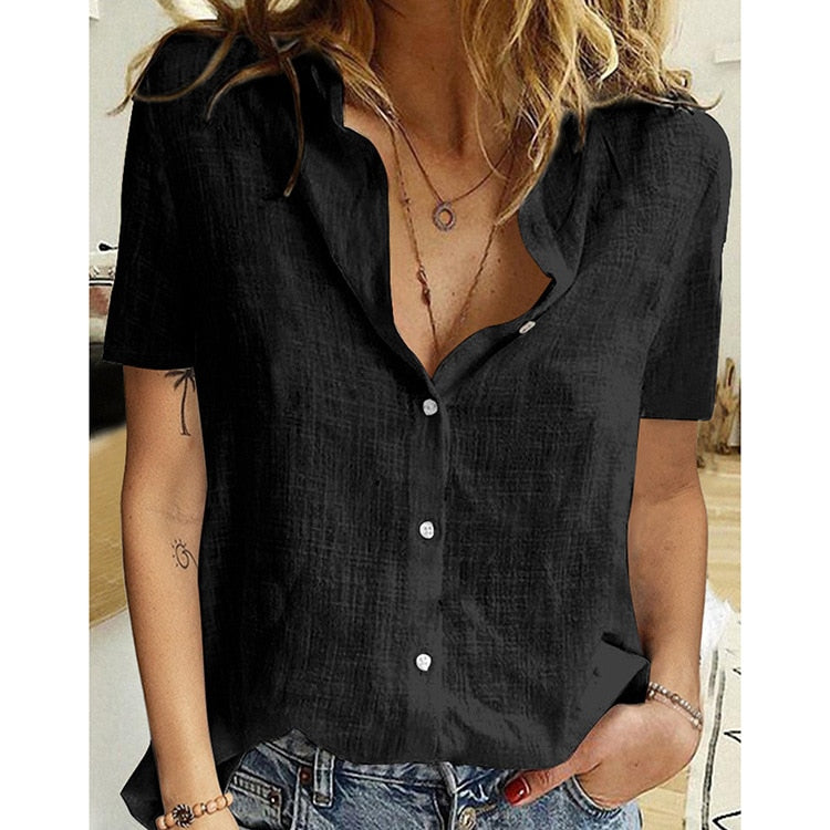 mvrsgreen alt black girl going out?classic style women edgy style church outfit brunch outfit cute spring outfitsOversized Fashion Ladies Tops Woman Shirts Summer Button Up Shirt Women Shirts Cotton Linen Short Sleeve White Top Blusas Mujer