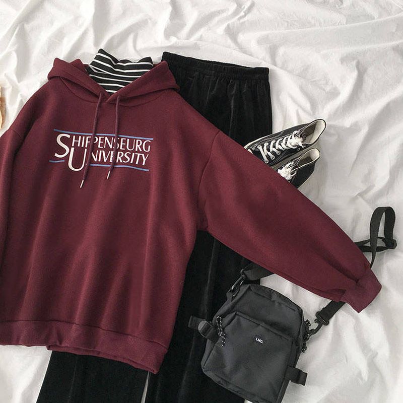 mvrsgreen alt black girl  going out? classic style women  edgy style  church outfit brunch outfit    [Two-piece / Three-piece] Women Letter Print Suits Autumn Korean Famale Clothing New Casual Sports Suit Fashion Jogging Set