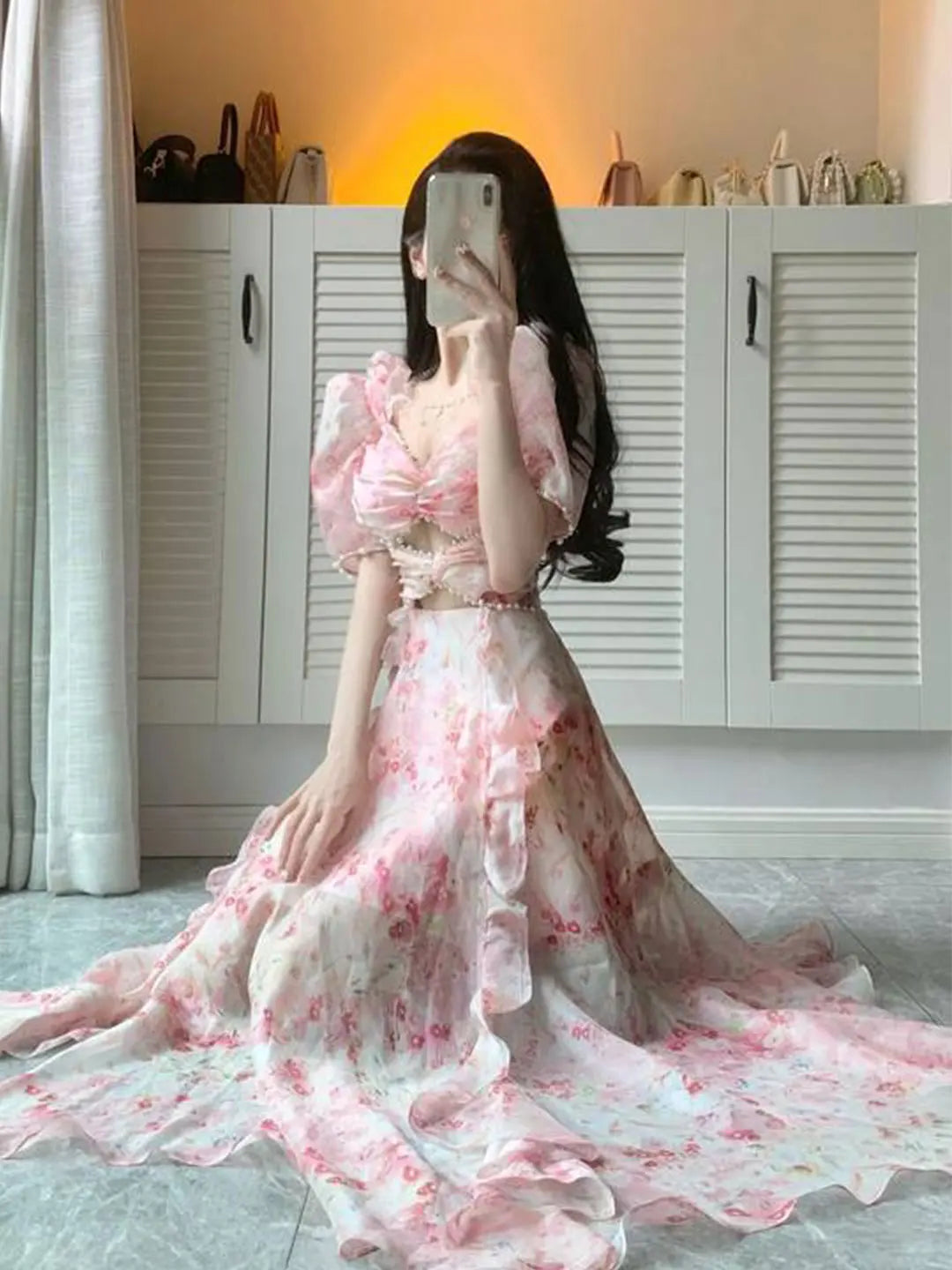 mvrsgreen Elegant Dress Women's Spring and Summer New Clothing Niche Design Dignified Hollow Split