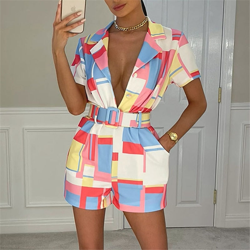 mvrsgreen alt black girl going out classic style women edgy style church outfit brunch outfit cute spring outfitsSummer Casual Short Sleeve Plaid Print Overalls For Women Sport Bodycon Rompers Playsuit Female Fashion Jumpsuits Shorts