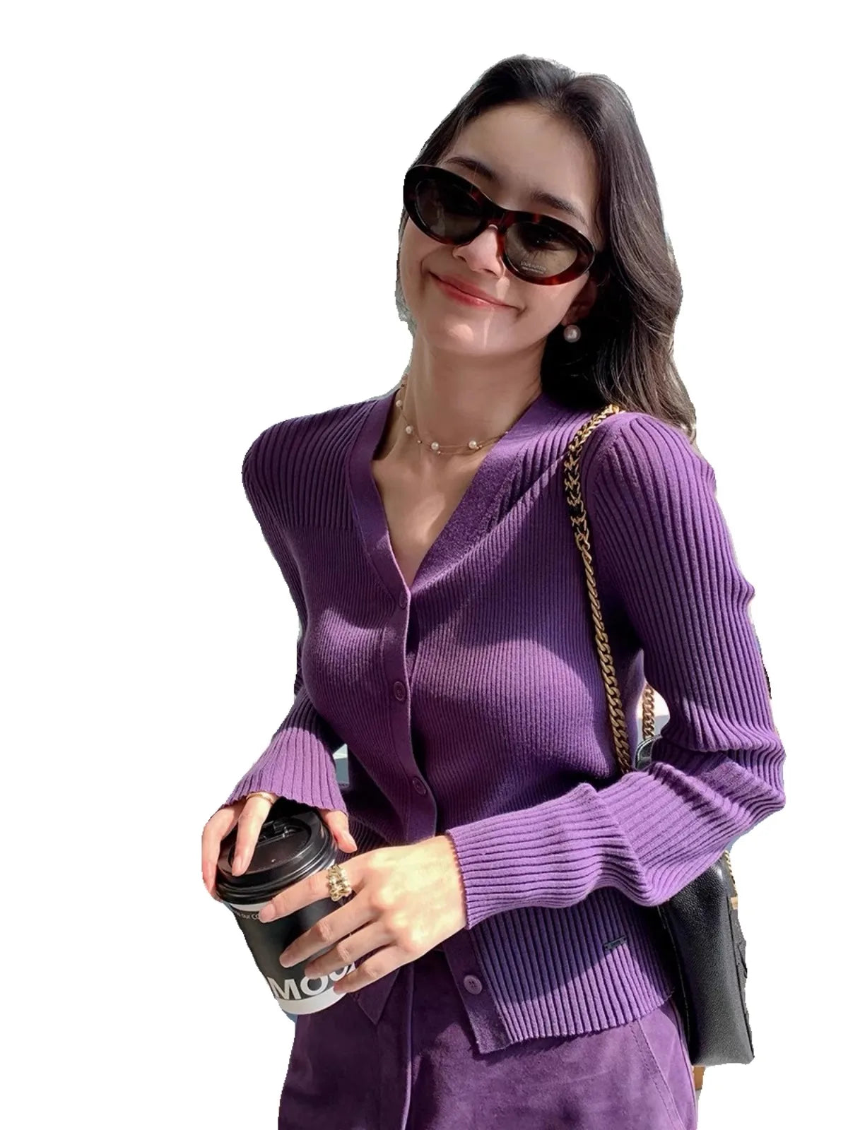 mvrsgreen  new fashion V-neck 100 pure cashmere knit cardigan women spring and autumn lean all short top coat