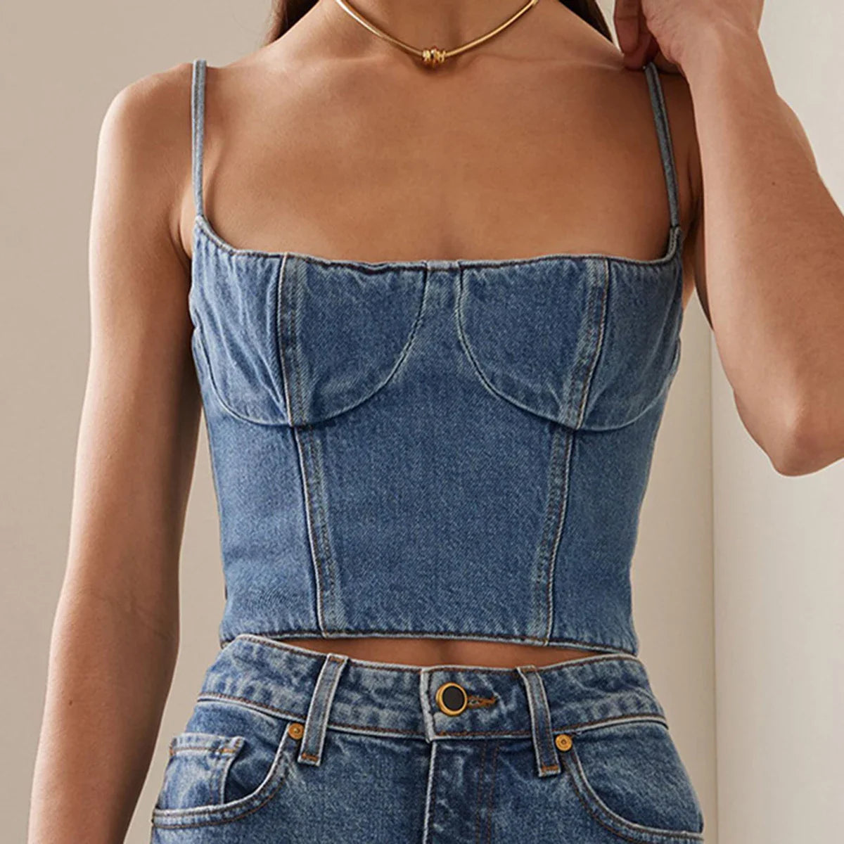 mvrsgreen  New Blue Tank Tops Women Summer Low Chest Sleeveless Backless Slim Sexy Cropped Top Female Y2k Streetwear Fashion Camisole