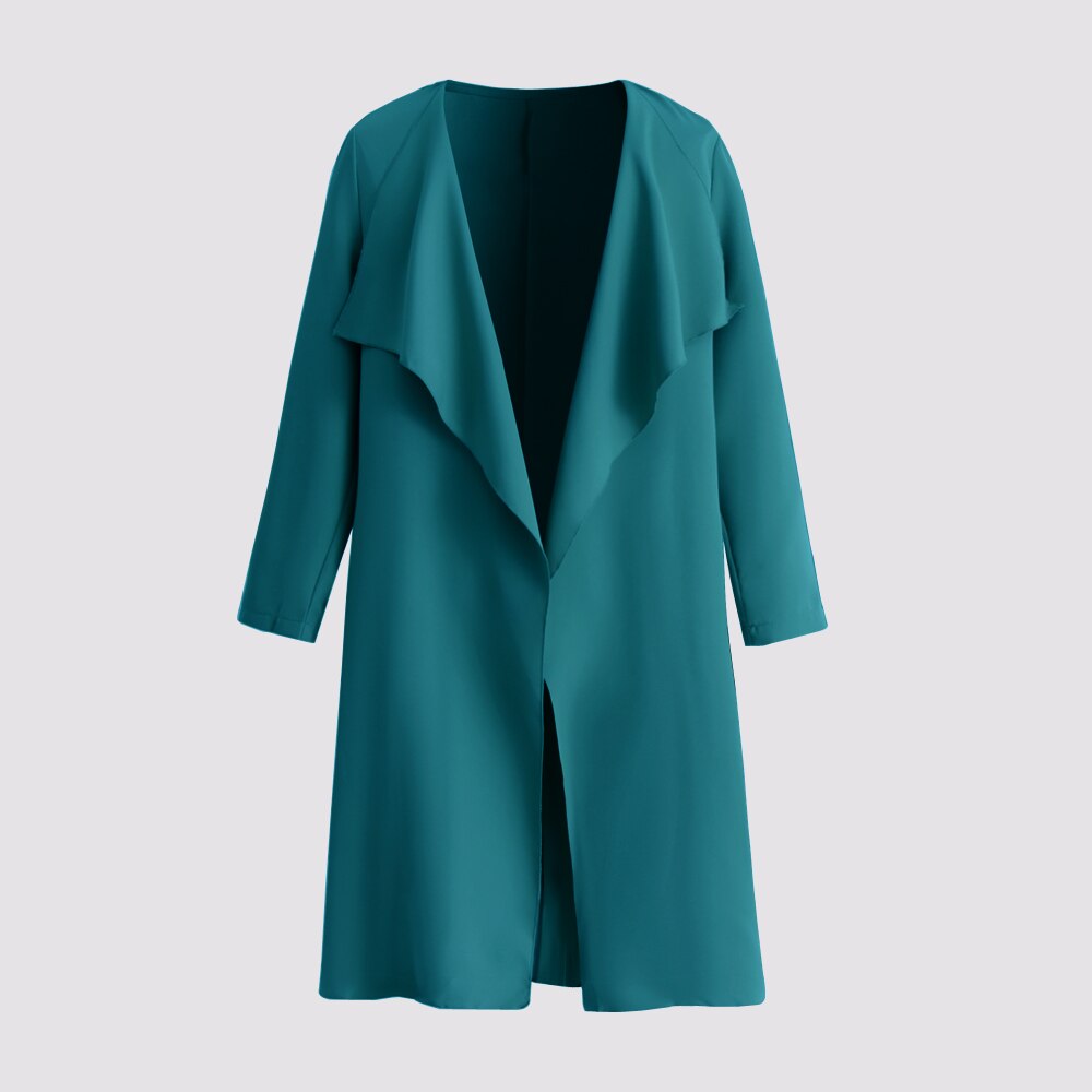 mvrsgreen Women Autumn Jacket Large Plus Size 4XL Trench Coats Winter Solid Clothing Turn-down Collar Elegant Office Ladies Windbreak